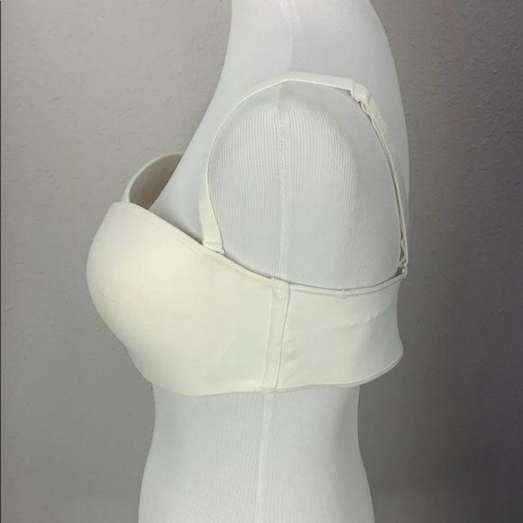 Lilyette Womens Strapless‎ Convertible Bra 40C White Seamless Lightly Lined Full - Picture 3 of 12